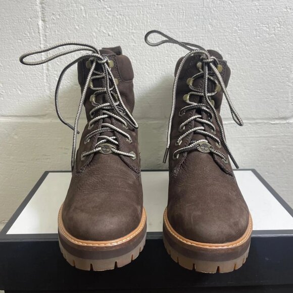 Timberland Courmayeur Valley 6" Hiking Boots A23UY Brown Leather Women's 9 US - Picture 1 of 12